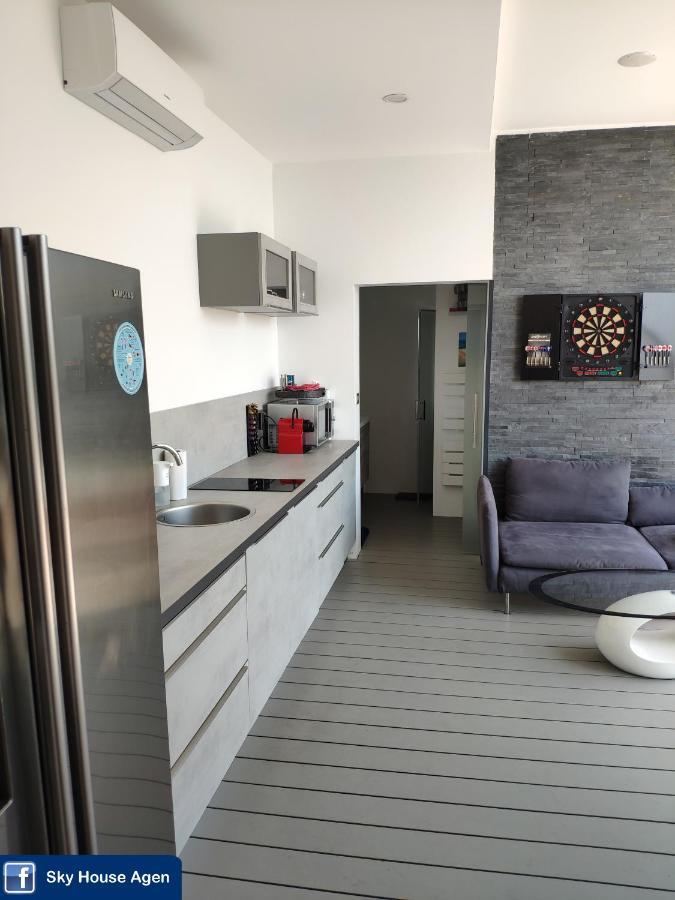 Piscine Chauffee Et Spa Jacuzzi Privatif Terrasse Sans Vis A Vis ,,,Sky House Agen,,, المظهر الخارجي الصورة